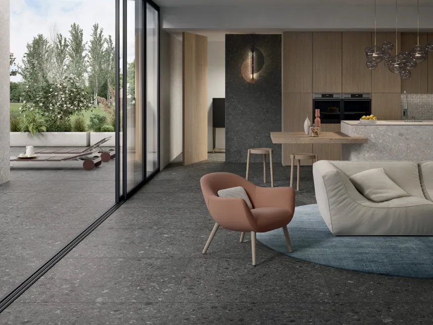 Piastrelle Side Stone Dark di Lea Ceramiche