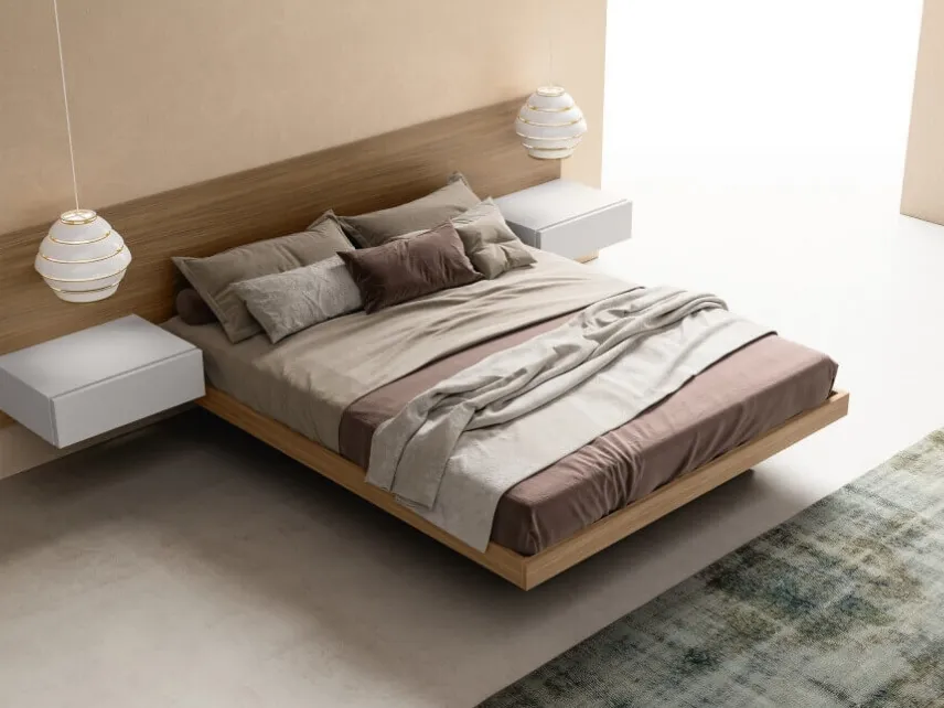 Letto con box contenitore Float di Zalf