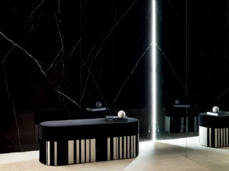 Piastrelle Delight effetto marmo Marquina Nero di Lea Ceramiche