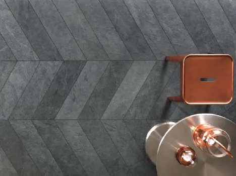 Piastrelle Waterfall Gray Chevron di Lea Ceramiche